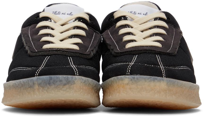 商品MAISON MARGIELA|Black Inside Out 6 Court Sneakers,价格¥2623,第4张图片详细描述