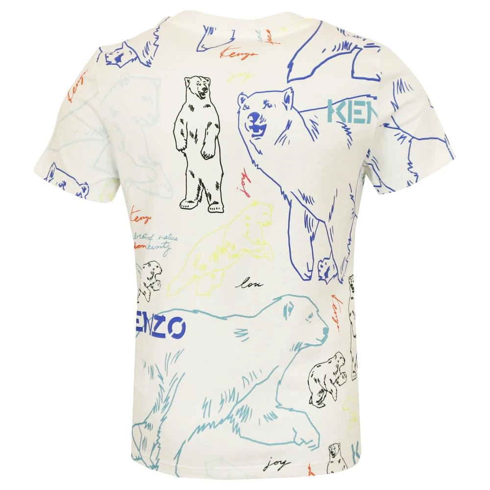 商品Kenzo|White Polar Bear Pattern Short Sleeved T Shirt,价格¥251,第3张图片详细描述