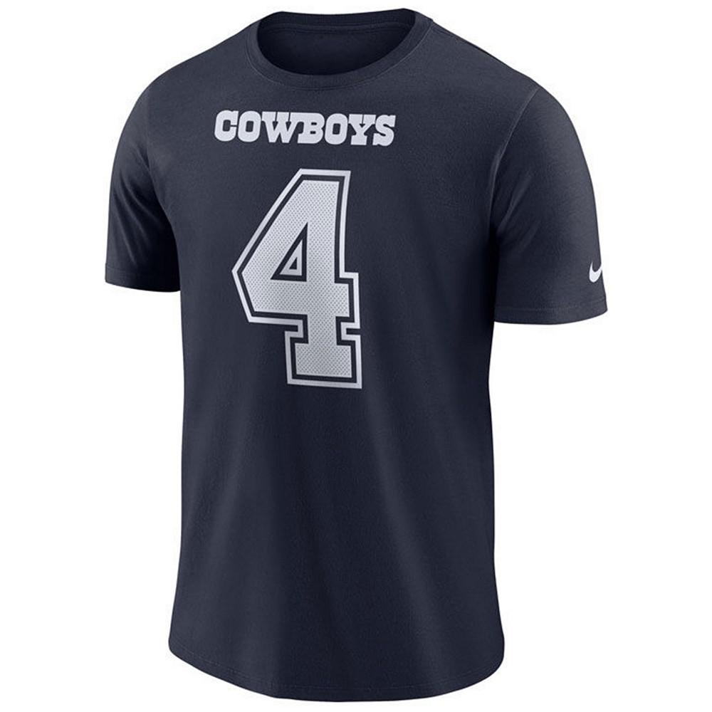 Men's Dak Prescott Dallas Cowboys Pride Name and Number Wordmark T-Shirt商品第3张图片规格展示