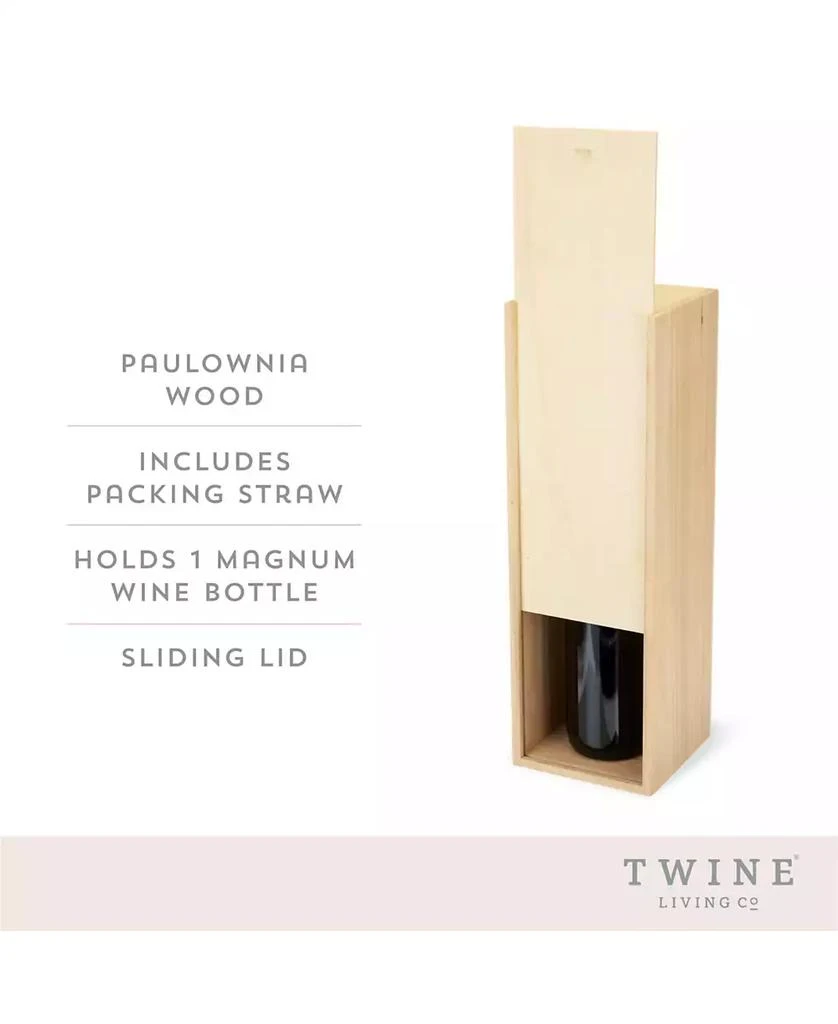 商品Twine|Magnum Wooden Wine Box,价格¥298,第4张图片详细描述