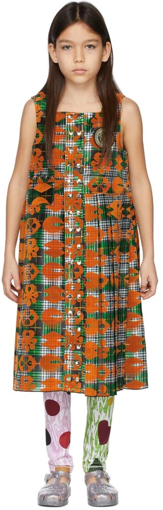 商品CHOPOVA LOWENA|Kids Orange & Grey Kilt Dress,价格¥855,第2张图片详细描述