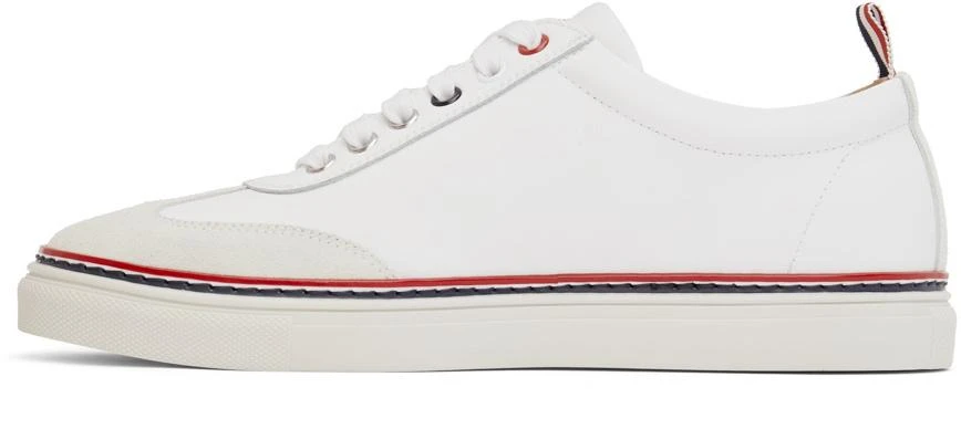 商品Thom Browne|White Calfskin Sneakers,价格¥4660,第3张图片详细描述