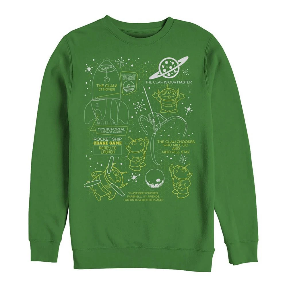 商品Disney|Disney Pixar Men's Toy Story Aliens Claw Master Map, Crewneck Fleece,价格¥339,第2张图片详细描述