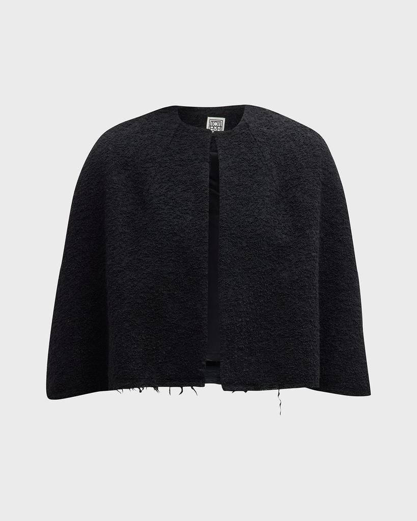 Raw-Edge Wool Boucle Cape商品第2张图片规格展示