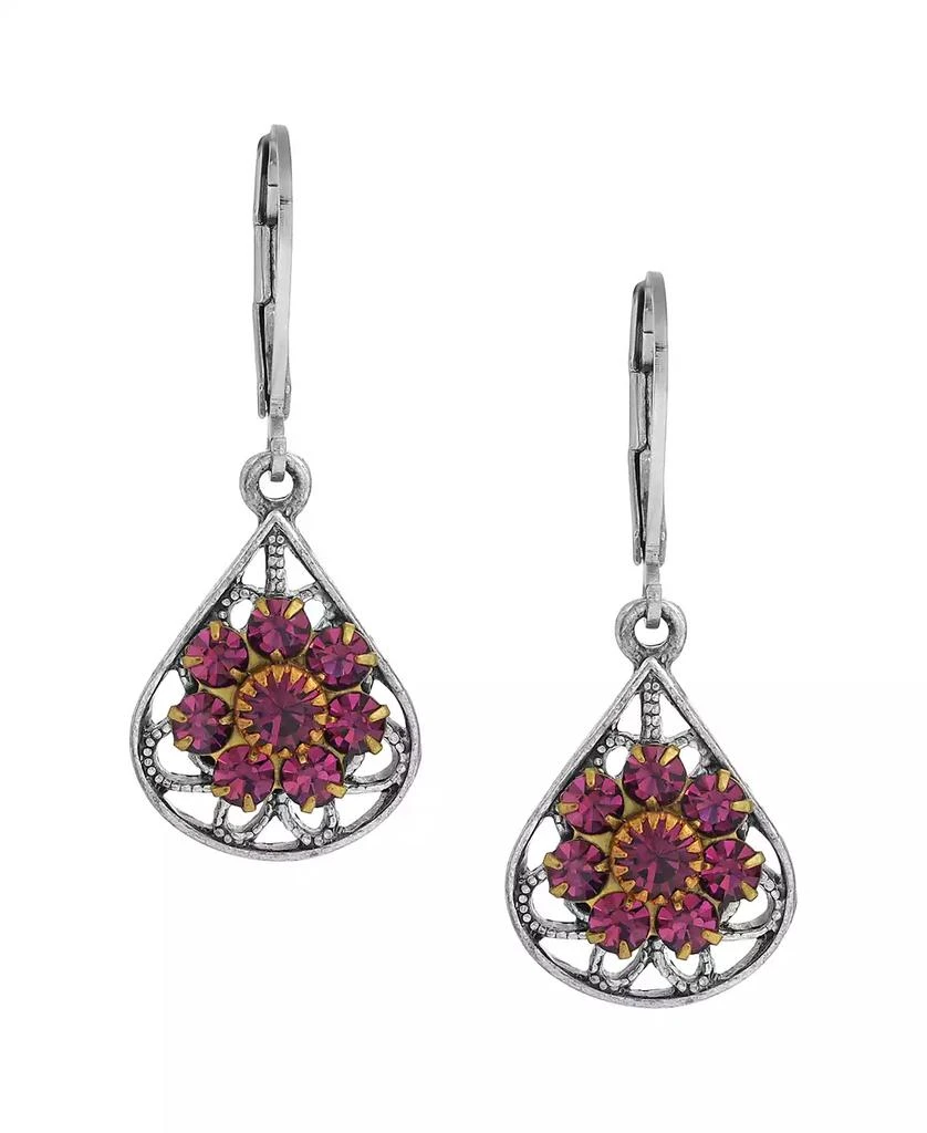 商品2028|Crystal Flower Filigree Fan Earrings,价格¥168,第2张图片详细描述