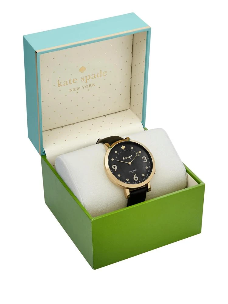 商品Kate Spade|monterey black leather smartwatch,价格¥1658,第5张图片详细描述
