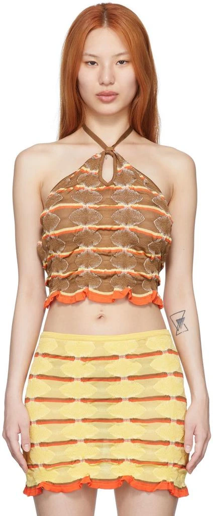 商品Gimaguas|Brown Viscose Tank Top,价格¥398,第1张图片