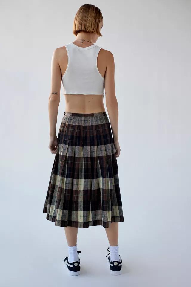 Urban Renewal Vintage Plaid Pleated Maxi Skirt商品第3张图片规格展示
