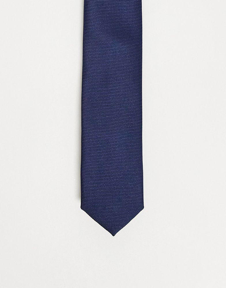 ASOS DESIGN skinny tie in navy商品第1张图片规格展示