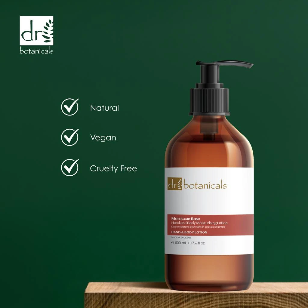 商品Dr. Botanicals|Moroccan Rose Hand & Body Moisturizing Lotion 500ml Twin Value Savings Pack,价格¥180,第4张图片详细描述