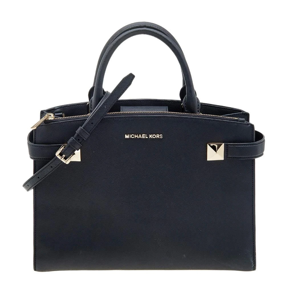 商品[二手商品] Michael Kors|MICHAEL Michael Kors Black Leather Medium Karla East West Tote,价格¥1069,第1张图片