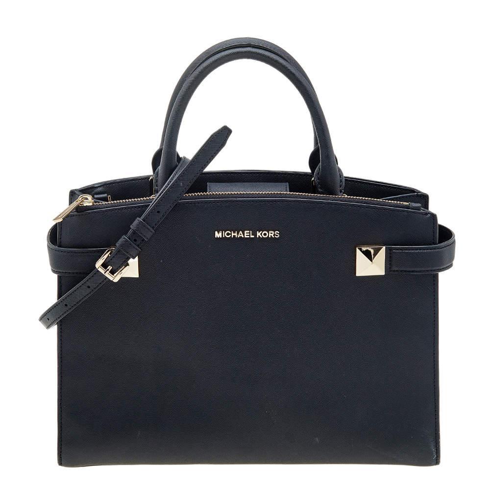 商品[二手商品] Michael Kors|MICHAEL Michael Kors Black Leather Medium Karla East West Tote,价格¥1033,第1张图片