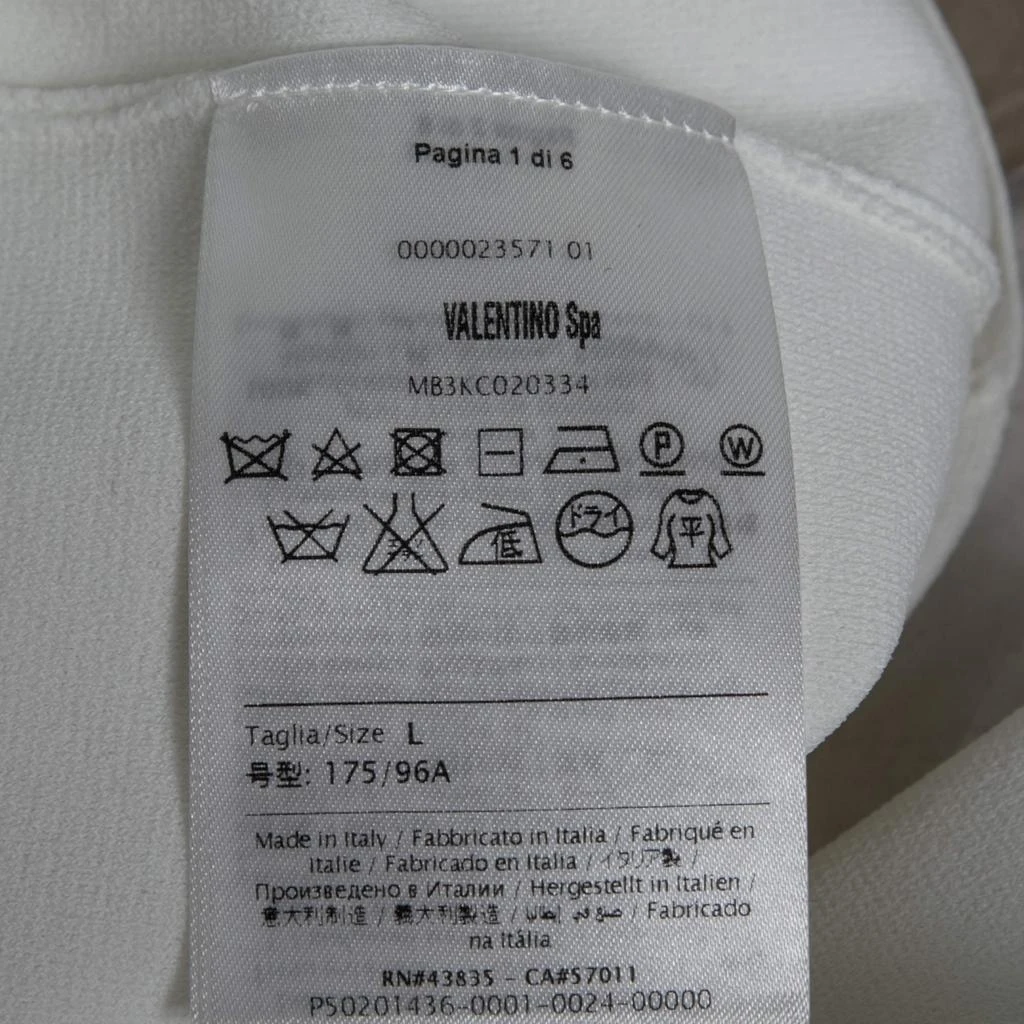 商品[二手商品] Valentino|Valentino White Stretch Knit Butterfly Bead Embroidered Top L,价格¥1021,第5张图片详细描述