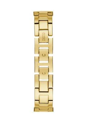 商品GUESS|Triple Stand Gold Tone Stainless Steel Watch,价格¥1051,第4张图片详细描述