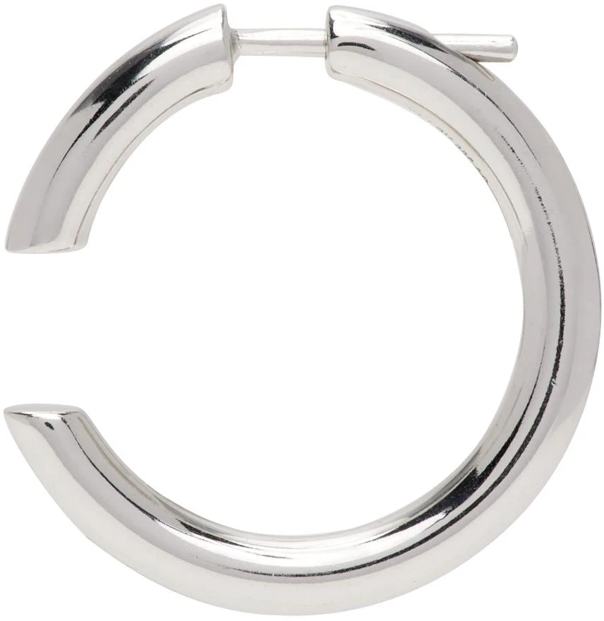 商品Maria Black|Silver Disrupted 22 Hoop Earring,价格¥263,第1张图片