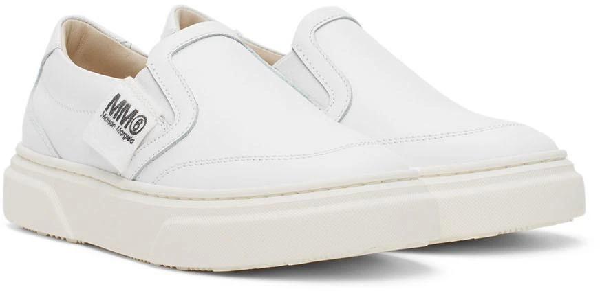 商品MAISON MARGIELA|Kids White Logo Slip-On Sneakers,价格¥581,第4张图片详细描述