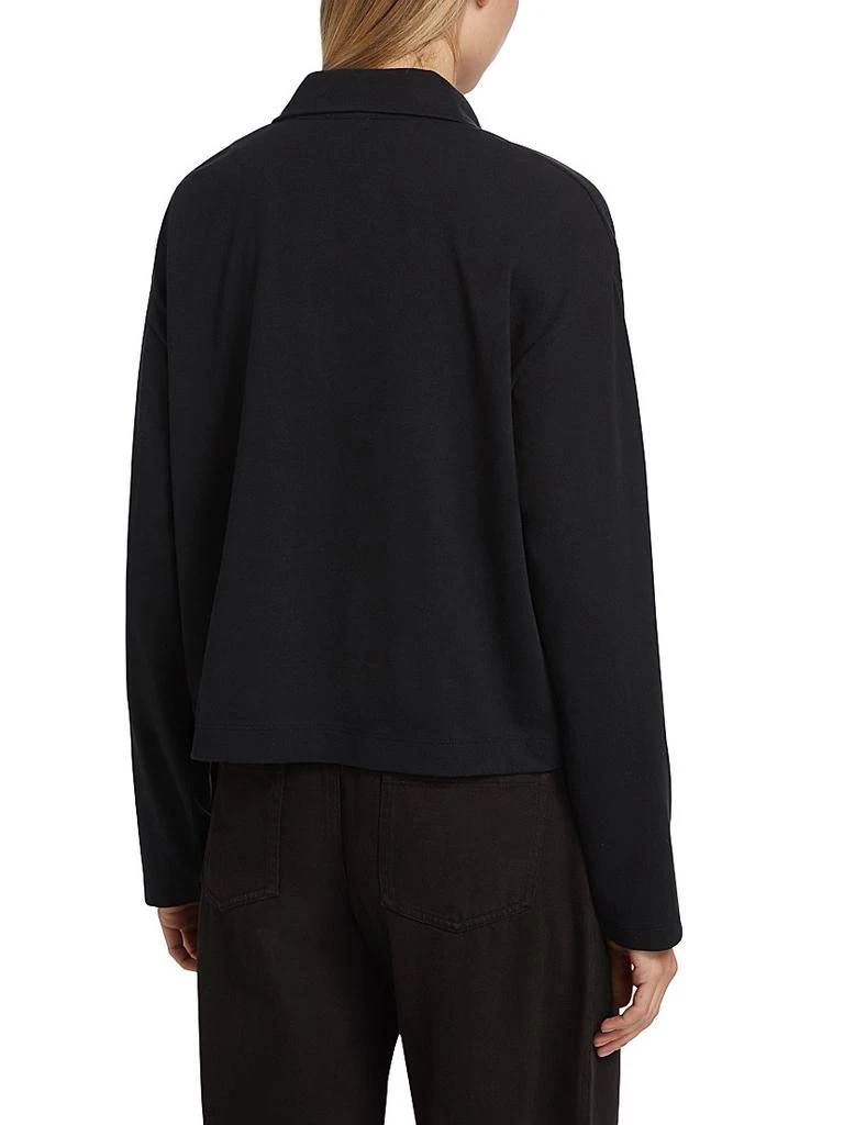 商品Vince|Cotton Long-Sleeve Polo Top,价格¥1233,第5张图片详细描述