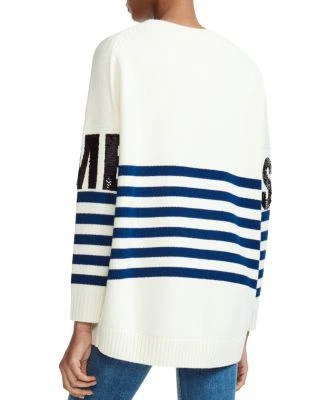 商品Maje|Mystica Striped & Sequined Sweater,价格¥990,第2张图片详细描述