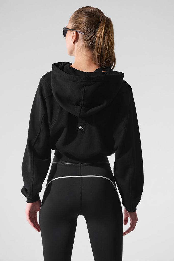 Shop Sweet Escape Zip Up Hoodie - Black on Sale at BeyondStyle