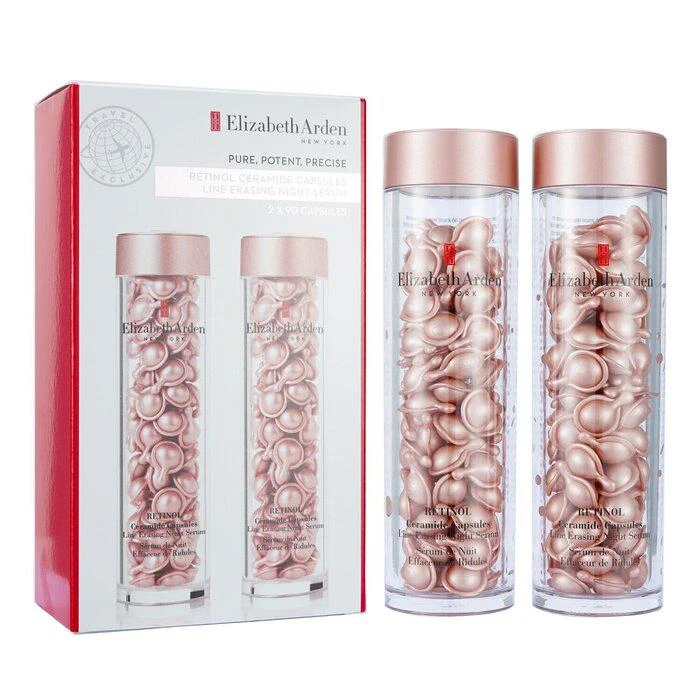 商品Elizabeth Arden|Elizabeth Arden 时空焕活夜间多效胶囊精华2件装 2x90caps,价格¥1728,第1张图片