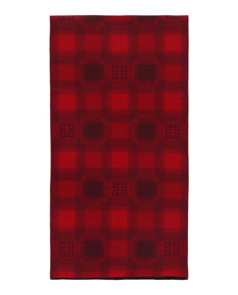 商品Givenchy|Plaid 4G Logo Scarf,价格¥1413,第1张图片