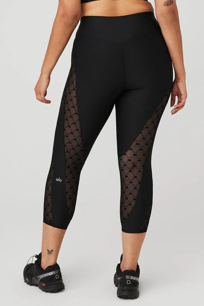 Airlift Mesh High-Waist Celeste Capri - Black 商品