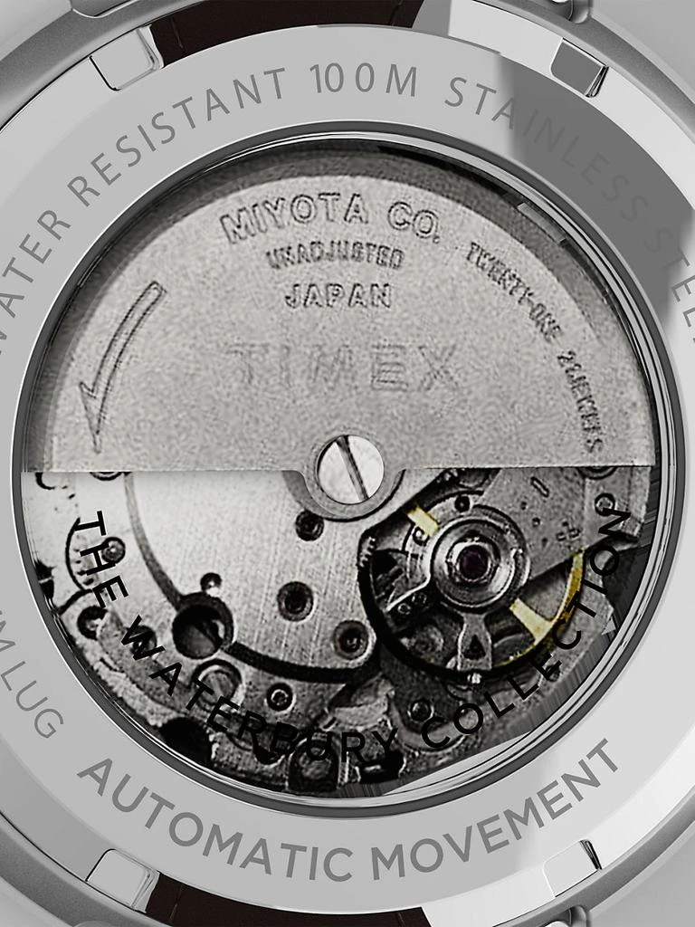 商品Timex|Waterbury Stainless Steel &amp; Leather Strap Watch,价格¥2090,第3张图片详细描述