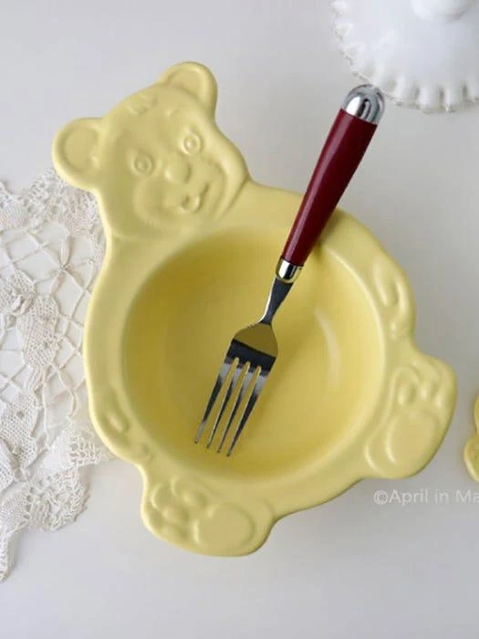 商品April in May|My Bear - Bear Bowl and Plate (Basic),价格¥665,第5张图片详细描述