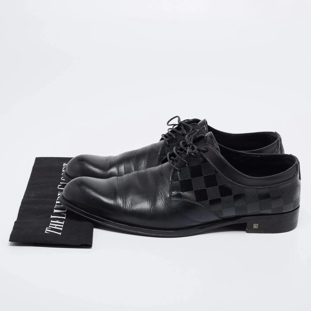 Louis Vuitton Black Damier Embossed Leather Lace-Up Derby Size 43 商品