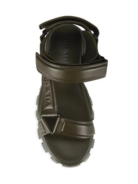 商品Prada|Thunder Leather Lug-Sole Sport Sandals,价格¥8412,第7张图片详细描述