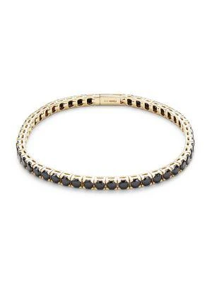 商品Effy|Goldplated Sterling Silver & Black Spinel Tennis Bracelet,价格¥1755,第1张图片