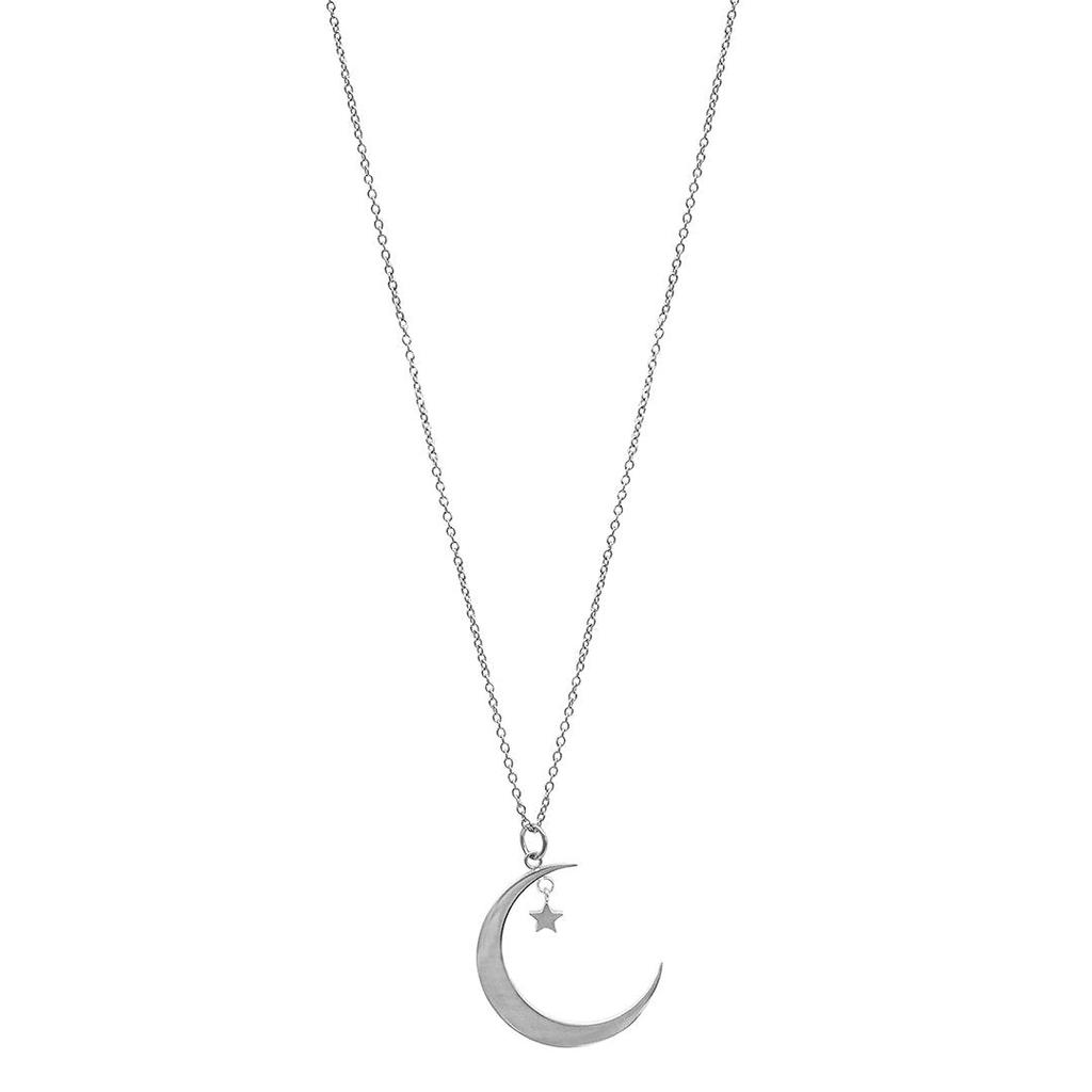 Adornia Hanging Moon and Star Necklace silver商品第1张图片规格展示