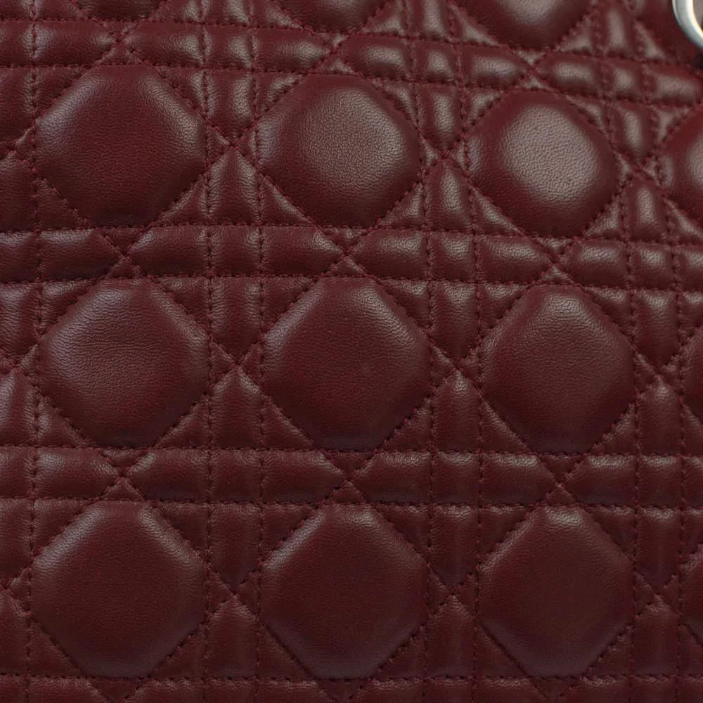 Dior Burgundy Leather Cannage Lady Dior Tote Bag  商品