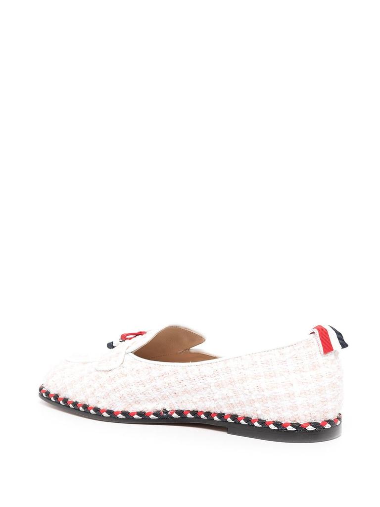 THOM BROWNE WOMEN BOW SOFT LOAFER W CORD TRIMMED LEATHER SOLE IN SOFT PATENT LEATHER商品第2张图片规格展示