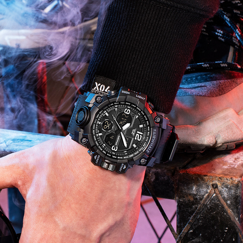 马克华菲时尚潮流运动双显双机芯电子表手表男多功能商品第2张图片规格展示