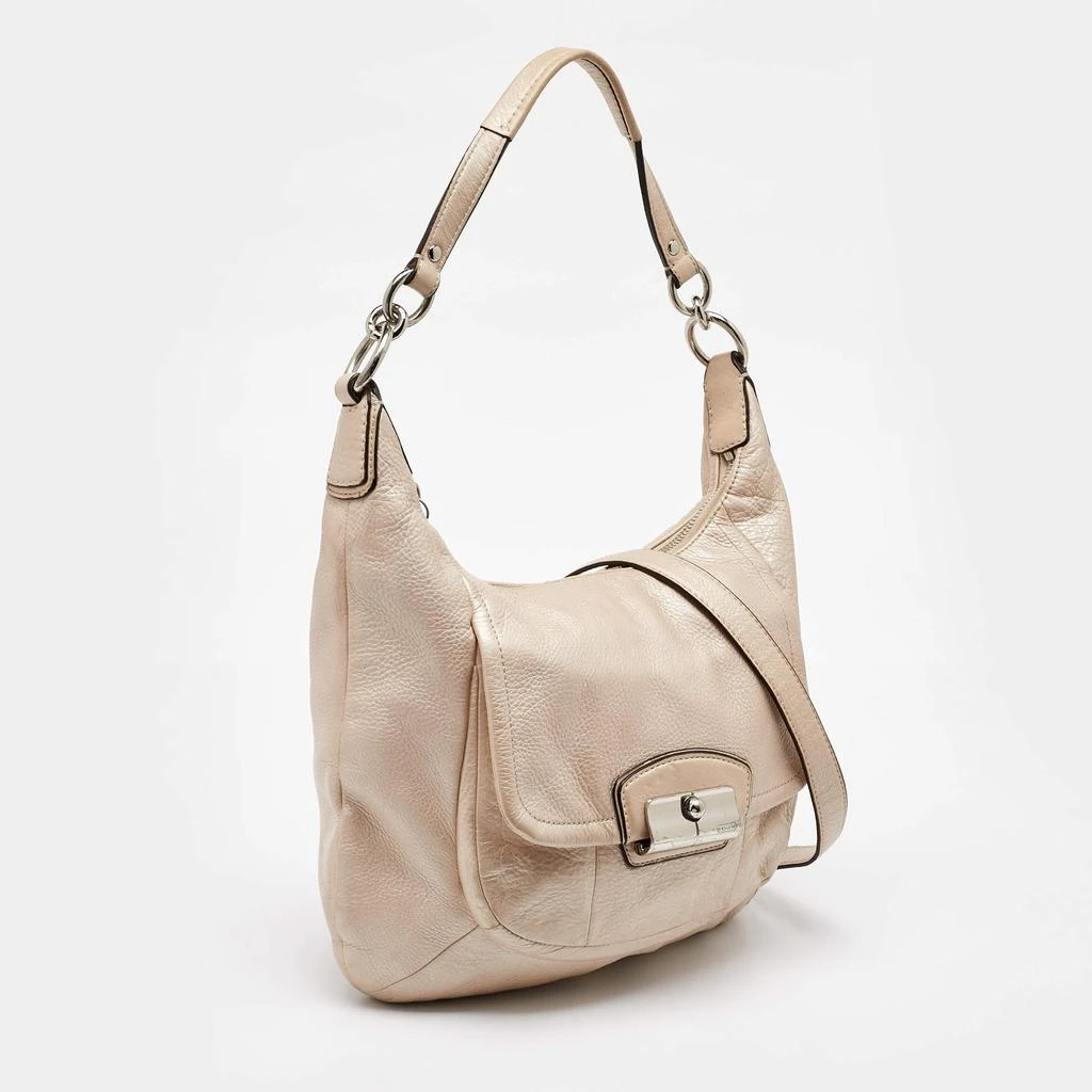 商品[二手商品] Coach|Coach Metallic Beige Leather Kristin Hobo,价格¥1489,第3张图片详细描述