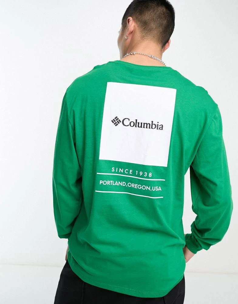 商品Columbia|Columbia Barton Springs long sleeve t-shirt in green Exclusive at ASOS,价格¥211,第4张图片详细描述