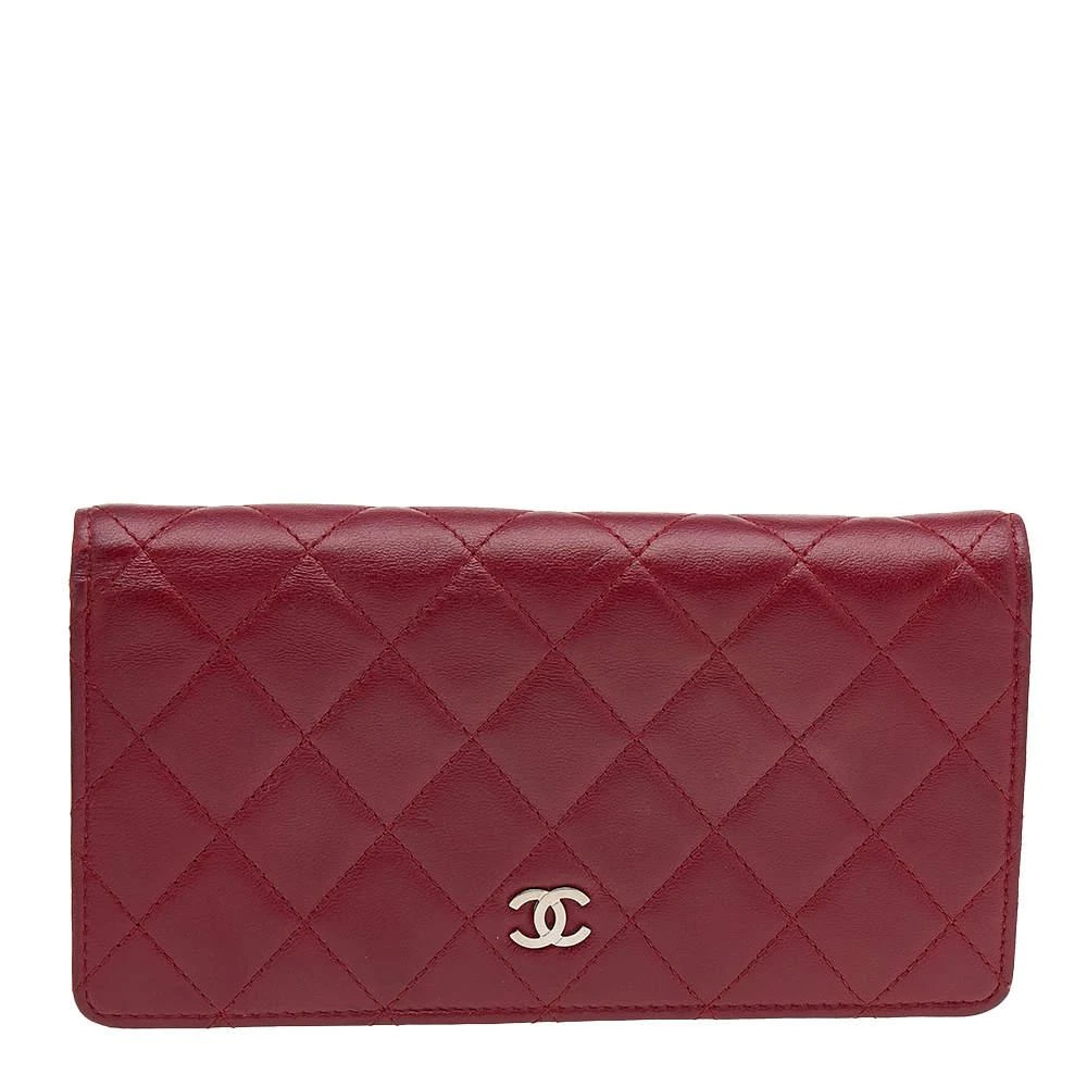 商品[二手商品] Chanel|Chanel Red Quilted Leather Yen Continental Wallet,价格¥4004,第1张图片