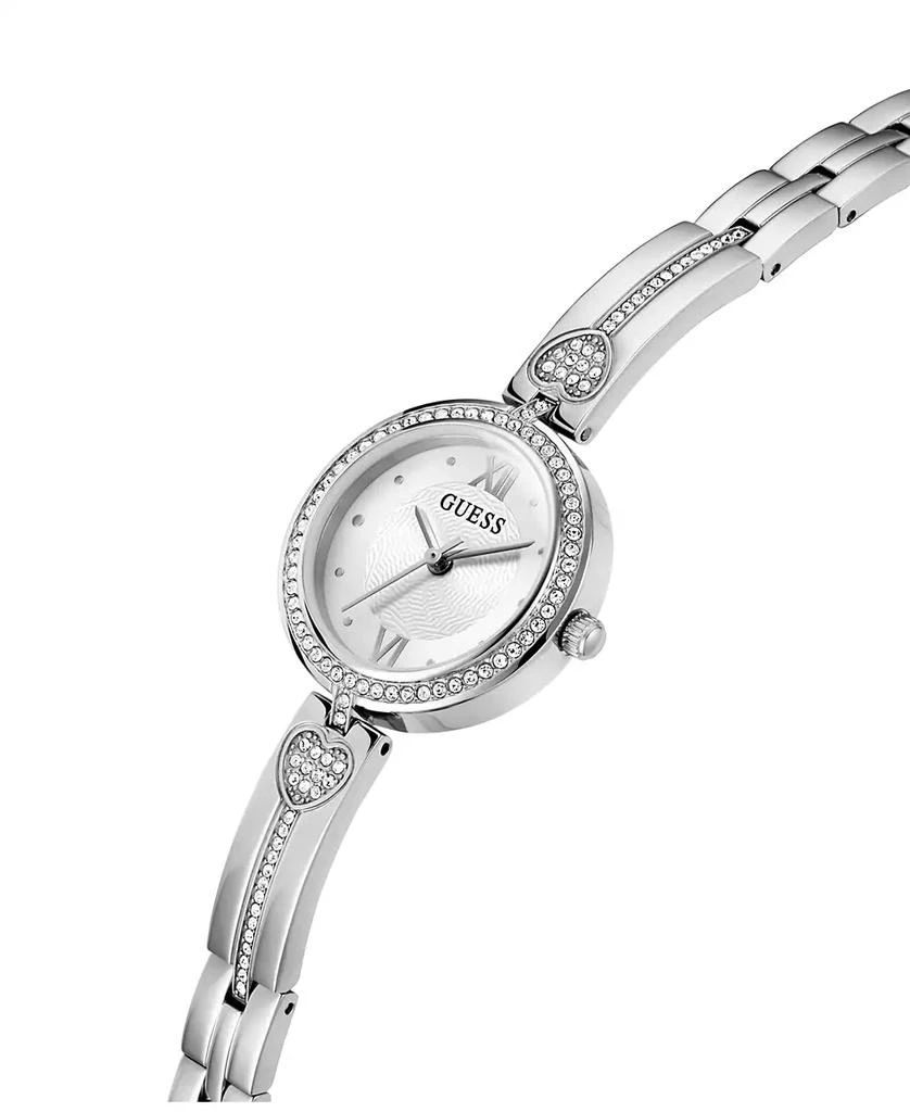 商品GUESS|Women's Analog Silver-Tone Stainless Steel Watch 27mm,价格¥823,第4张图片详细描述