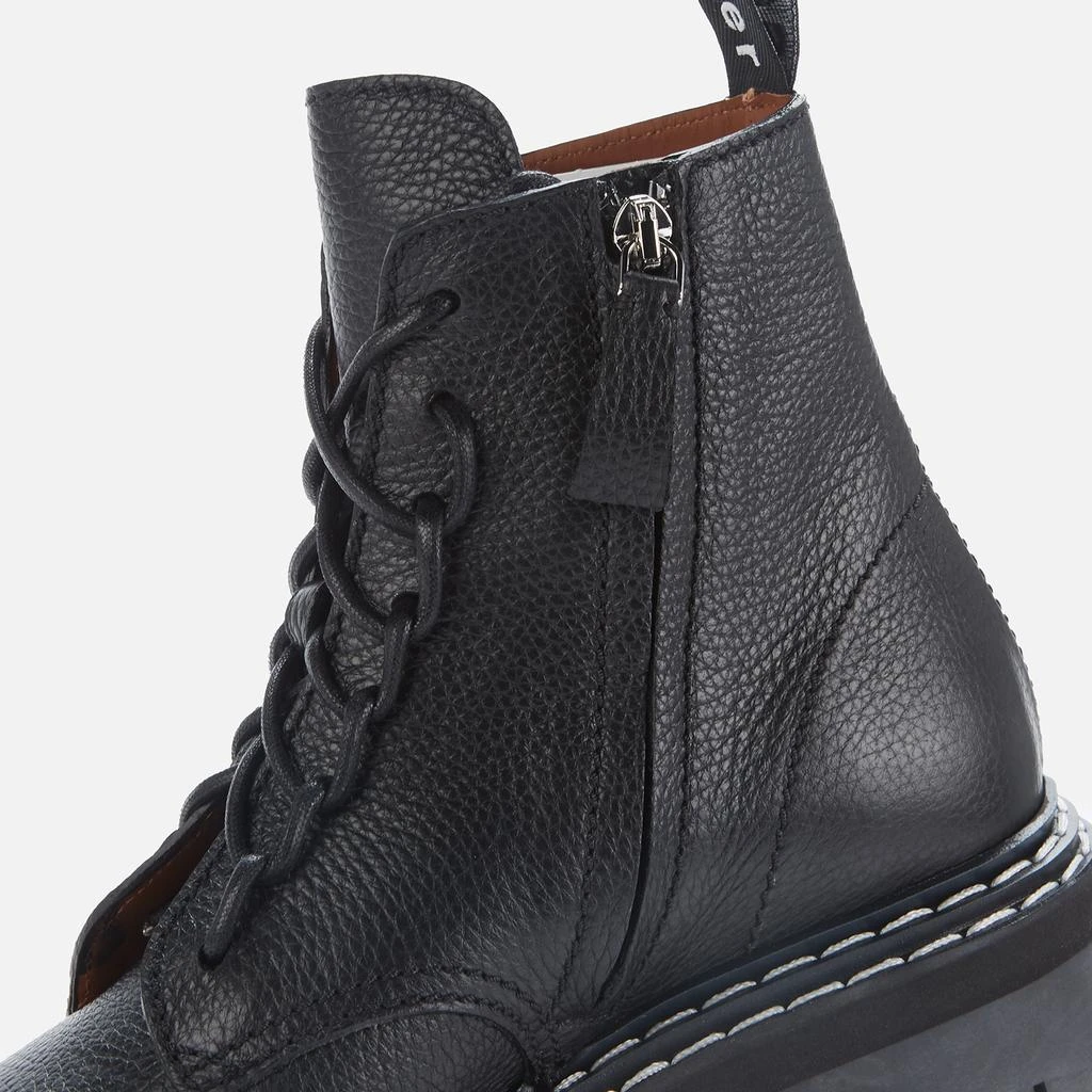 商品Proenza Schouler|Proenza Schouler Women's Lug Sole Leather Combat Boots - Black,价格¥2155,第4张图片详细描述