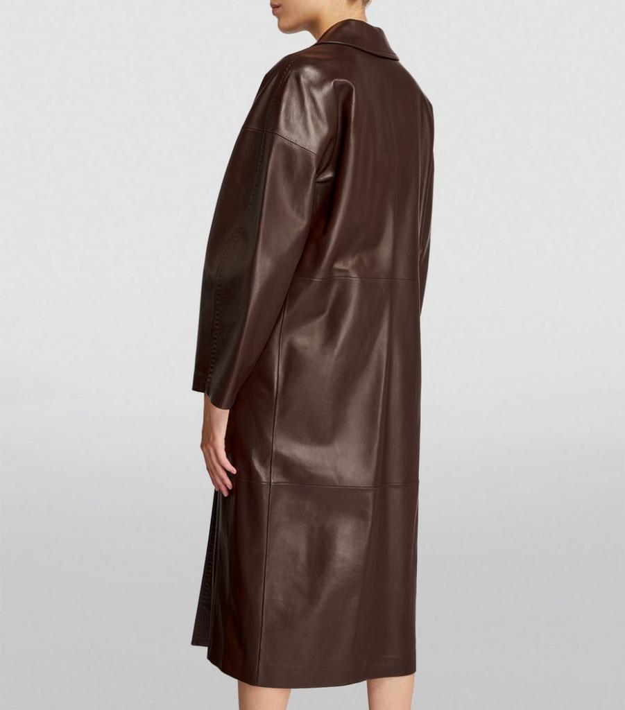 商品Max Mara|Leather Trench Coat,价格¥32030,第6张图片详细描述