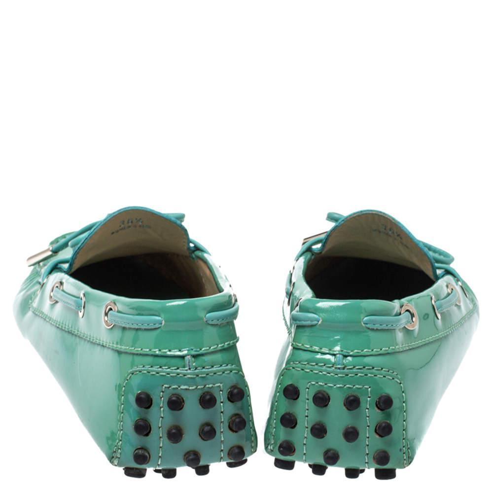 商品[二手商品] Tod's|Tod's Pale Green Patent Leather  New Gommini Loafers Size 36.5,价格¥1540,第7张图片详细描述