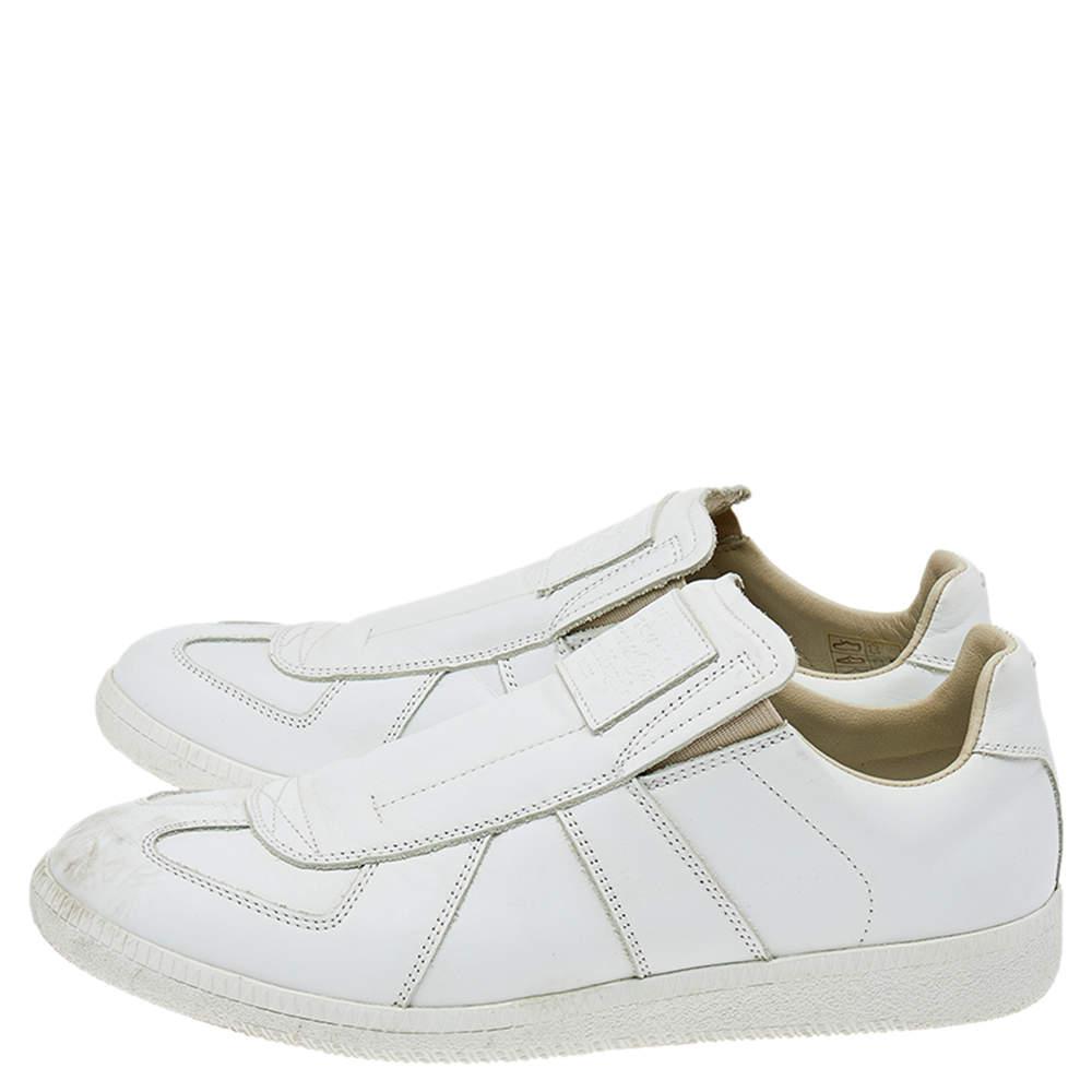 Maison Martin Margiela White Leather Slip on Sneakers Size 39商品第4张图片规格展示