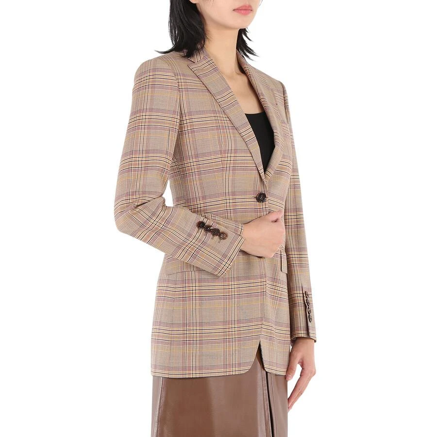 商品Burberry|Ladies Dark Honey Check Oversized Tailored Blazer Jacket,价格¥1585,第2张图片详细描述