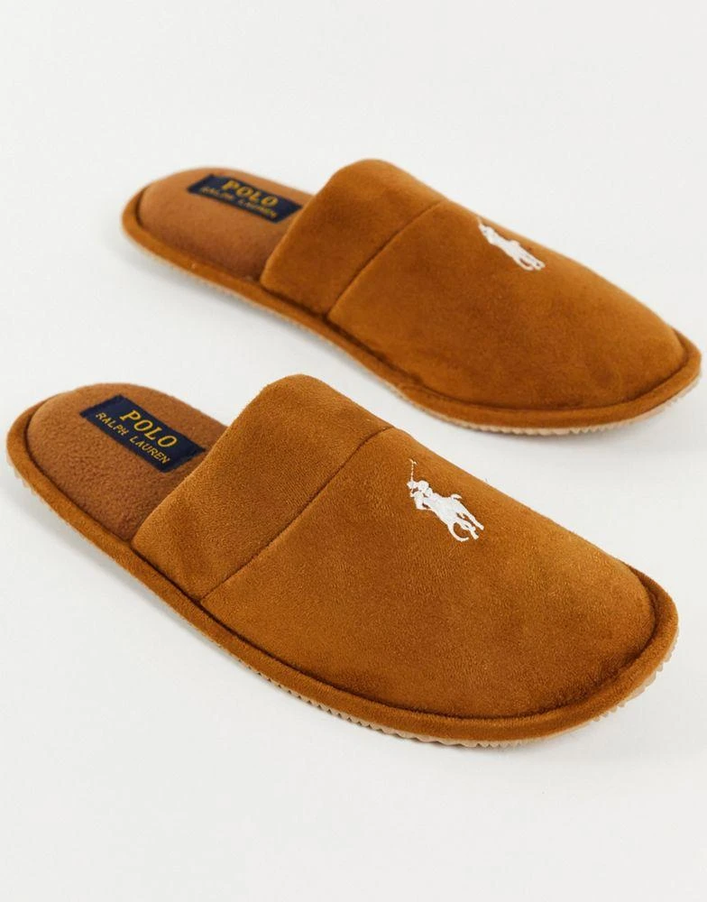 商品Ralph Lauren|Polo Ralph Lauren sunday scuff II slip on slippers in tan,价格¥232,第2张图片详细描述