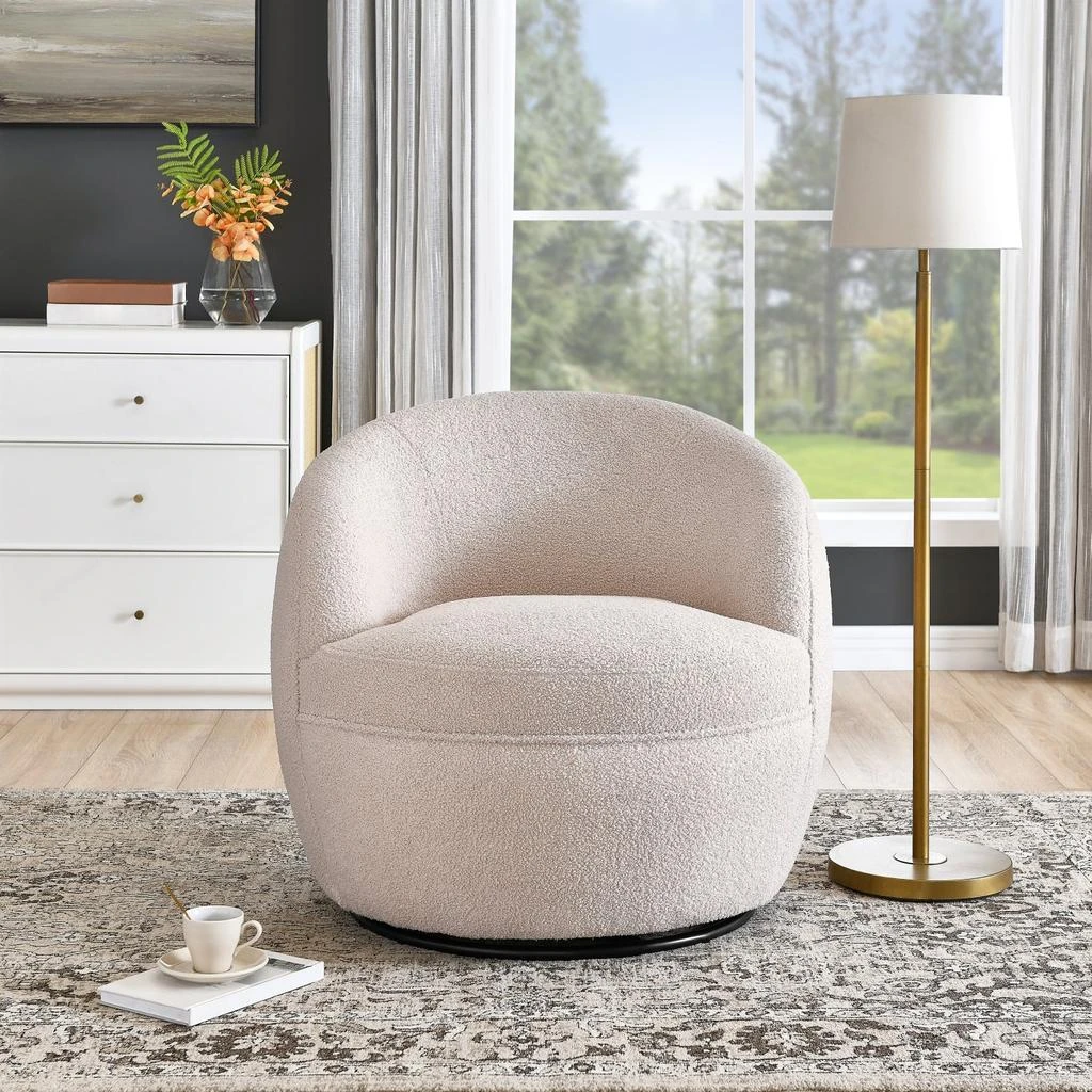 商品Streamdale Furniture|Streamdale 360 Swivel Teddy Sherpa Barrel Chair,价格¥4987,第1张图片