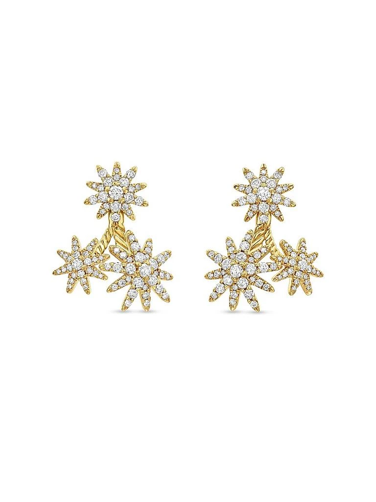 商品David Yurman|Starburst Cluster Drop Earrings in 18K Yellow Gold with Diamonds, 23.7MM,价格¥43641,第1张图片