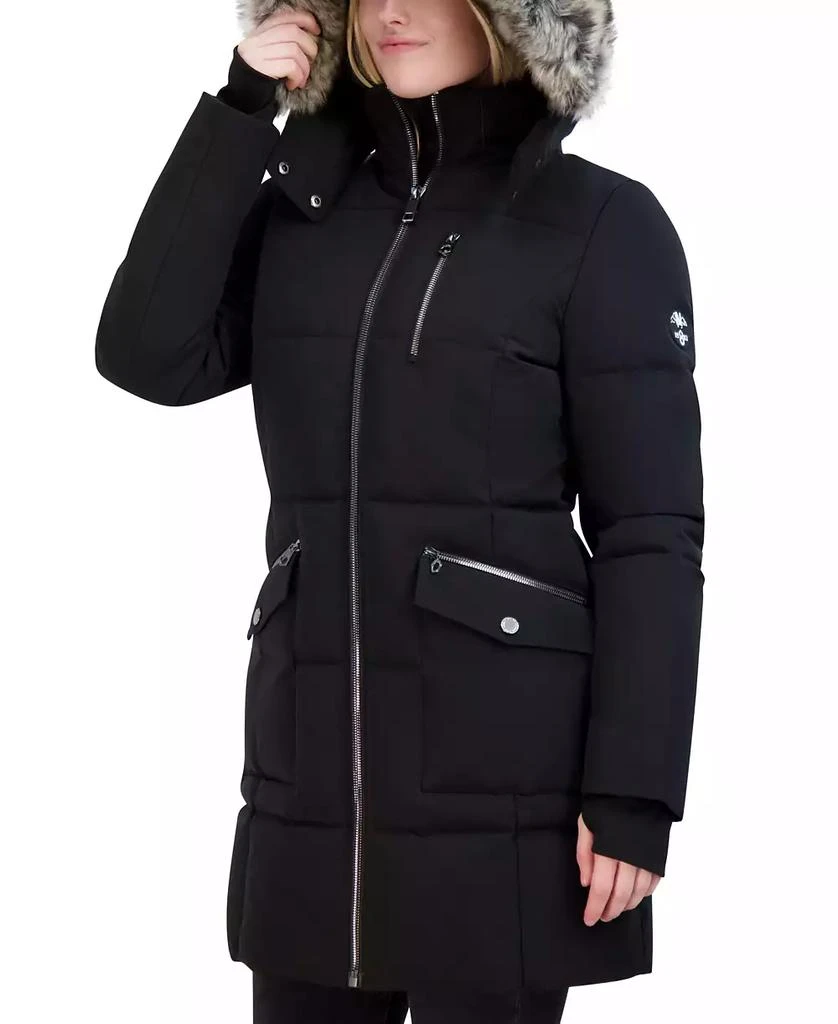 商品Nautica|Women's Faux-Fur-Trim Hooded Puffer Coat,价格¥707,第4张图片详细描述