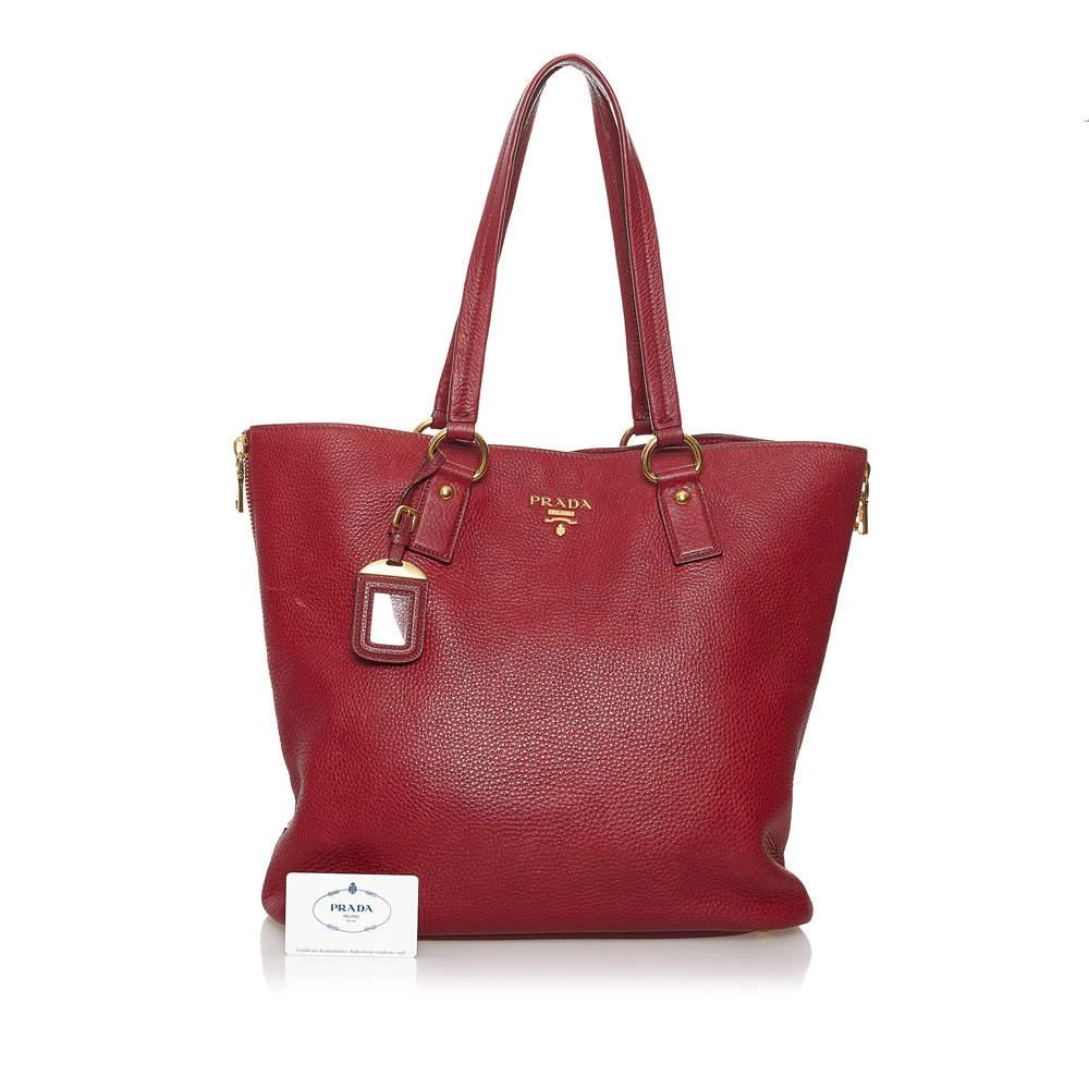 Prada Red Vitello Daino Tote Bag 商品