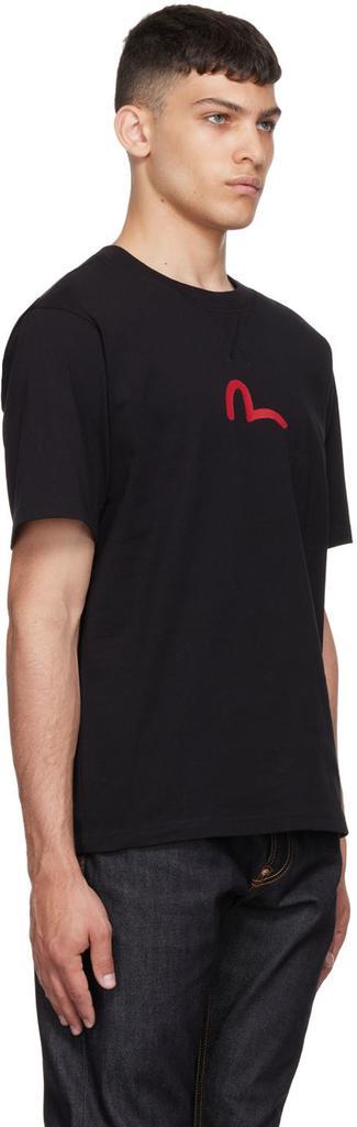 商品Evisu|Black Cotton T-Shirt,价格¥634,第4张图片详细描述